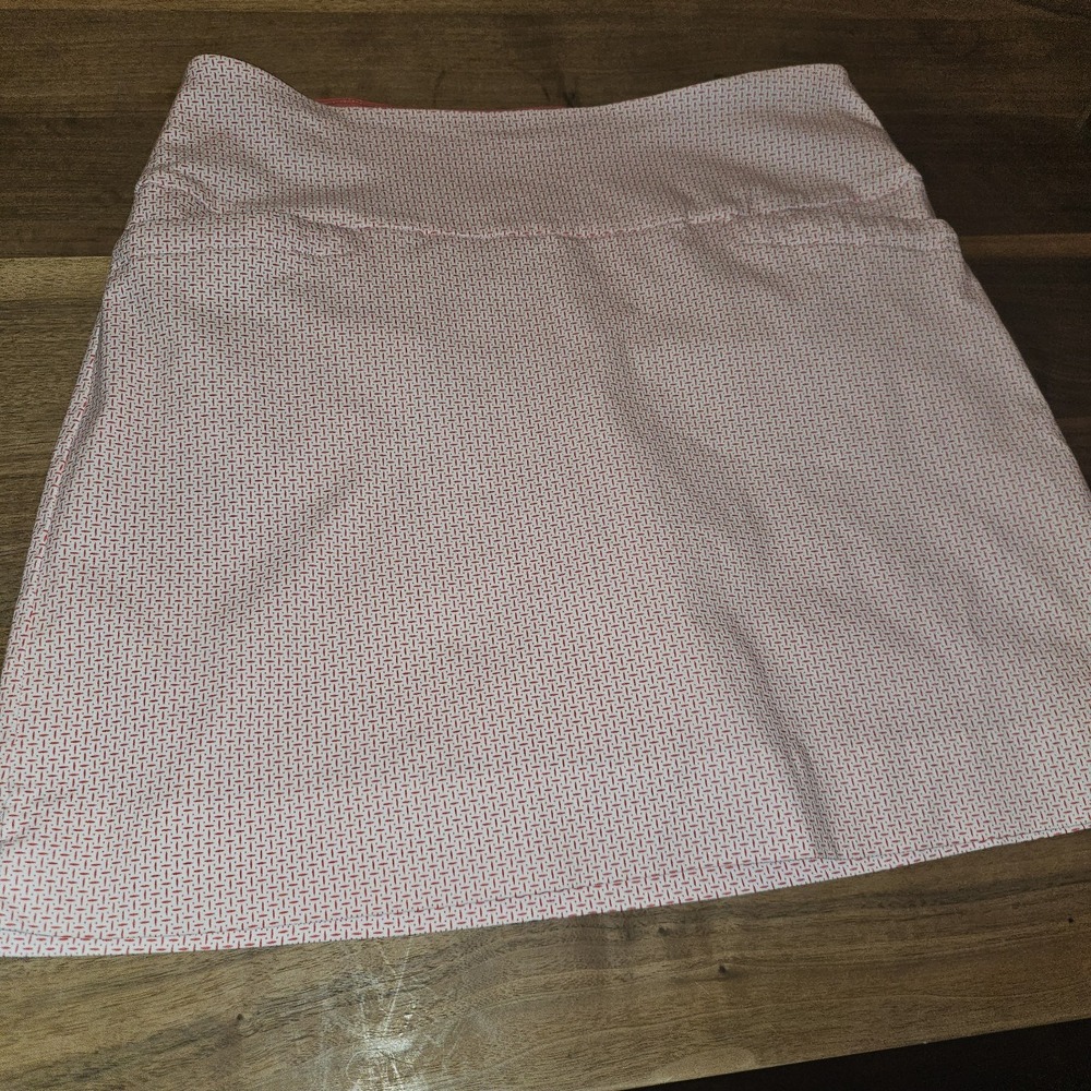 S.C. & CO Coral Print 360 Tummy Control Skort Large Women Coastal Athleisure